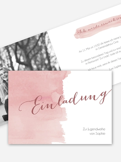 Einladung Jugendweihe Colour Touch