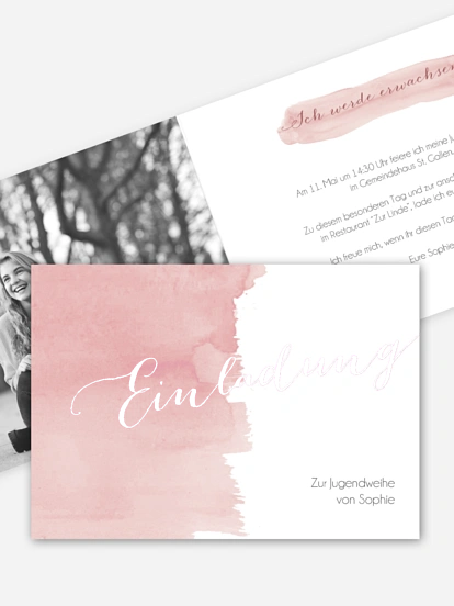 Einladung Jugendweihe Colour Touch