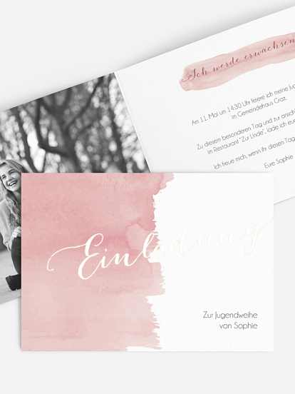 Einladung Jugendweihe Colour Touch