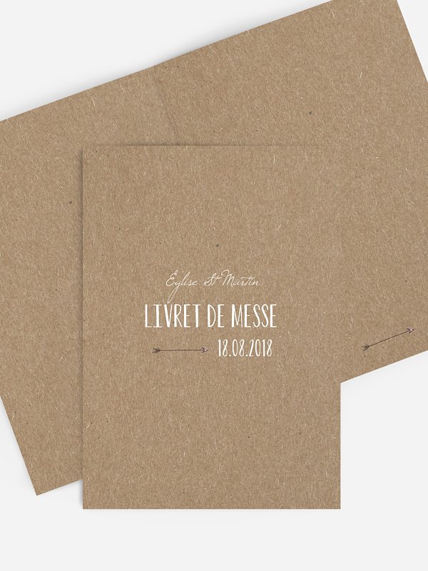 Flèche papier kraft