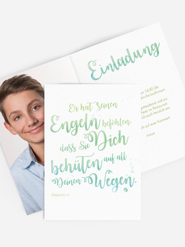 Konfirmationseinladung Behütet