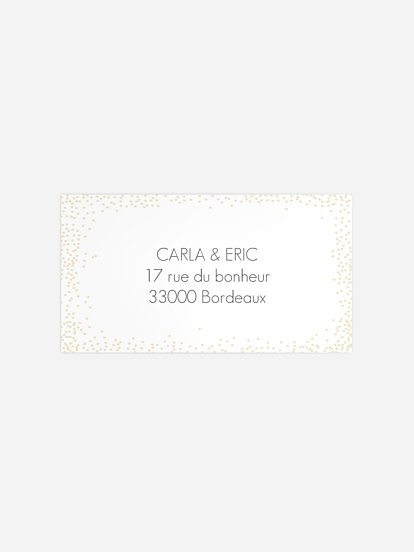 Étiquette destinataire anniversaire enfant Pluie féerique