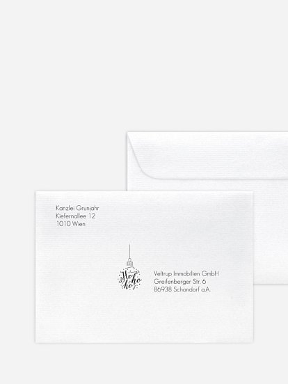 Bedruckte Umschläge geschäftl. Weihnachten Schmuckstück