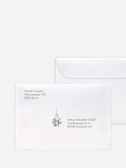 Bedruckte Umschläge geschäftl. Weihnachten Schmuckstück