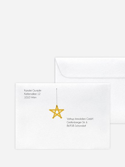 Bedruckte Umschläge geschäftl. Weihnachten Merry Measure