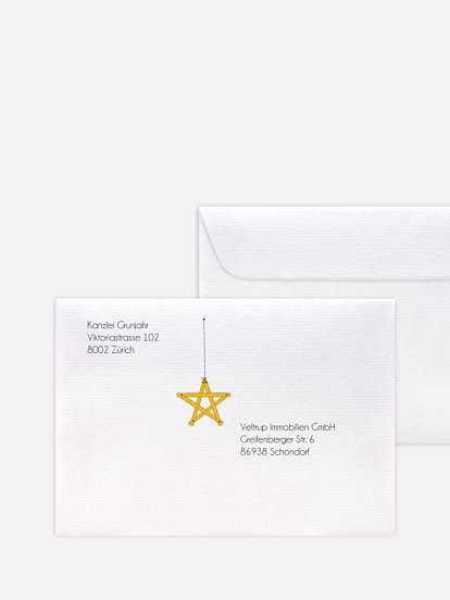 Bedruckte Umschläge geschäftl. Weihnachten Merry Measure