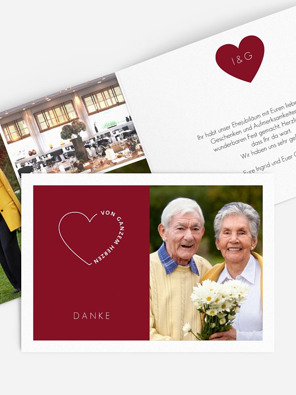Danksagung zur Goldenen Hochzeit Herzensworte