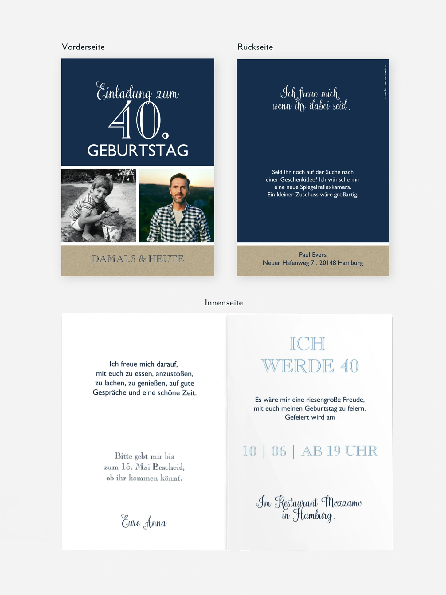 Einladung 40. Geburtstag Mixed Up
