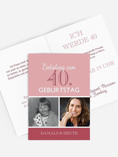 Einladung 40. Geburtstag Mixed Up