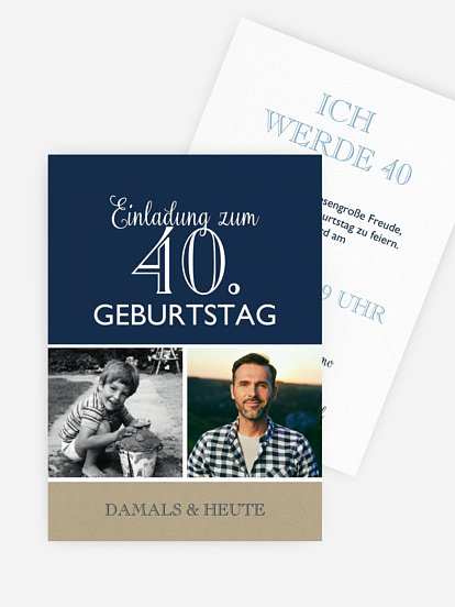 Einladung 40. Geburtstag Mixed Up