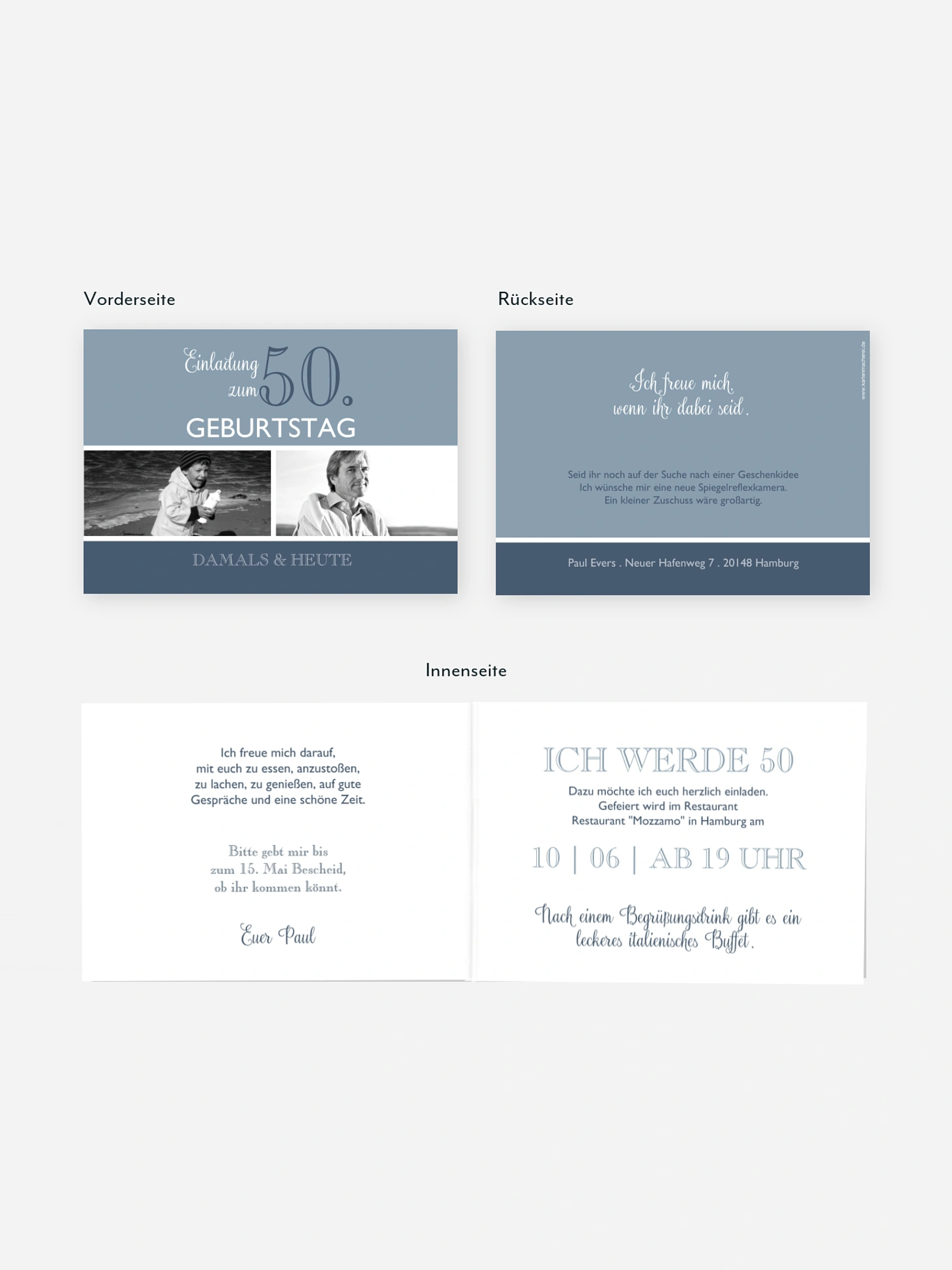 Einladung 50. Geburtstag Mixed Up