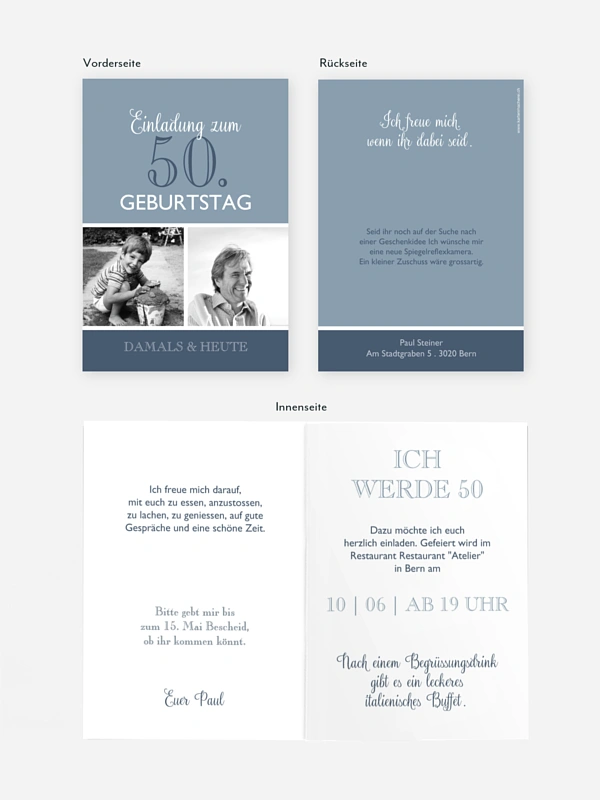 Einladung 50. Geburtstag Mixed Up