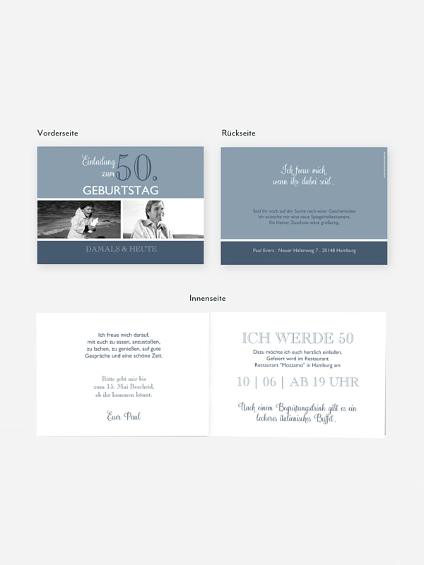 Einladung 50. Geburtstag Mixed Up