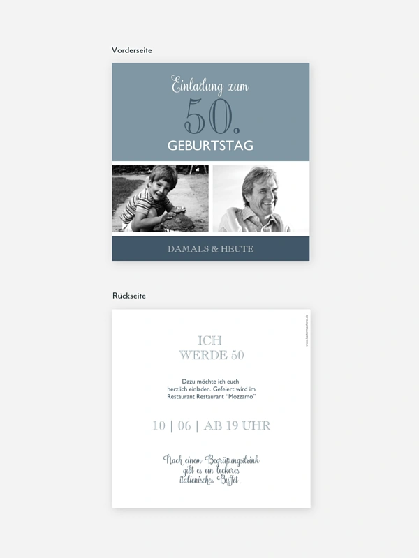 Einladung 50. Geburtstag Mixed Up