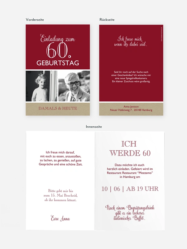 Einladung 60. Geburtstag Mixed Up