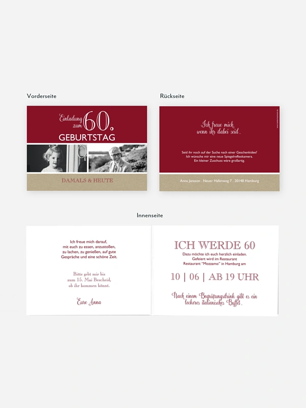 Einladung 60. Geburtstag Mixed Up