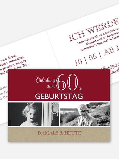 Einladung 60. Geburtstag Mixed Up