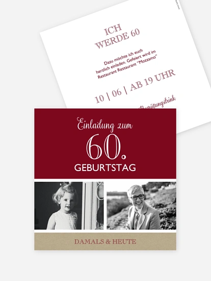 Einladung 60. Geburtstag Mixed Up