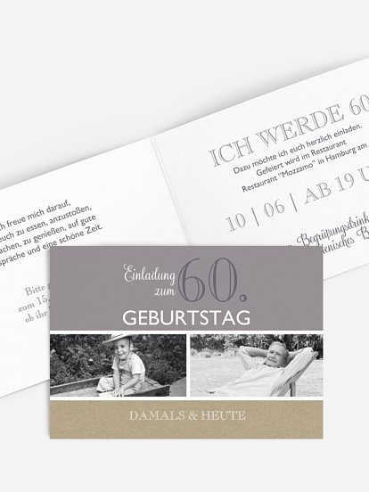 Einladung 60. Geburtstag Mixed Up