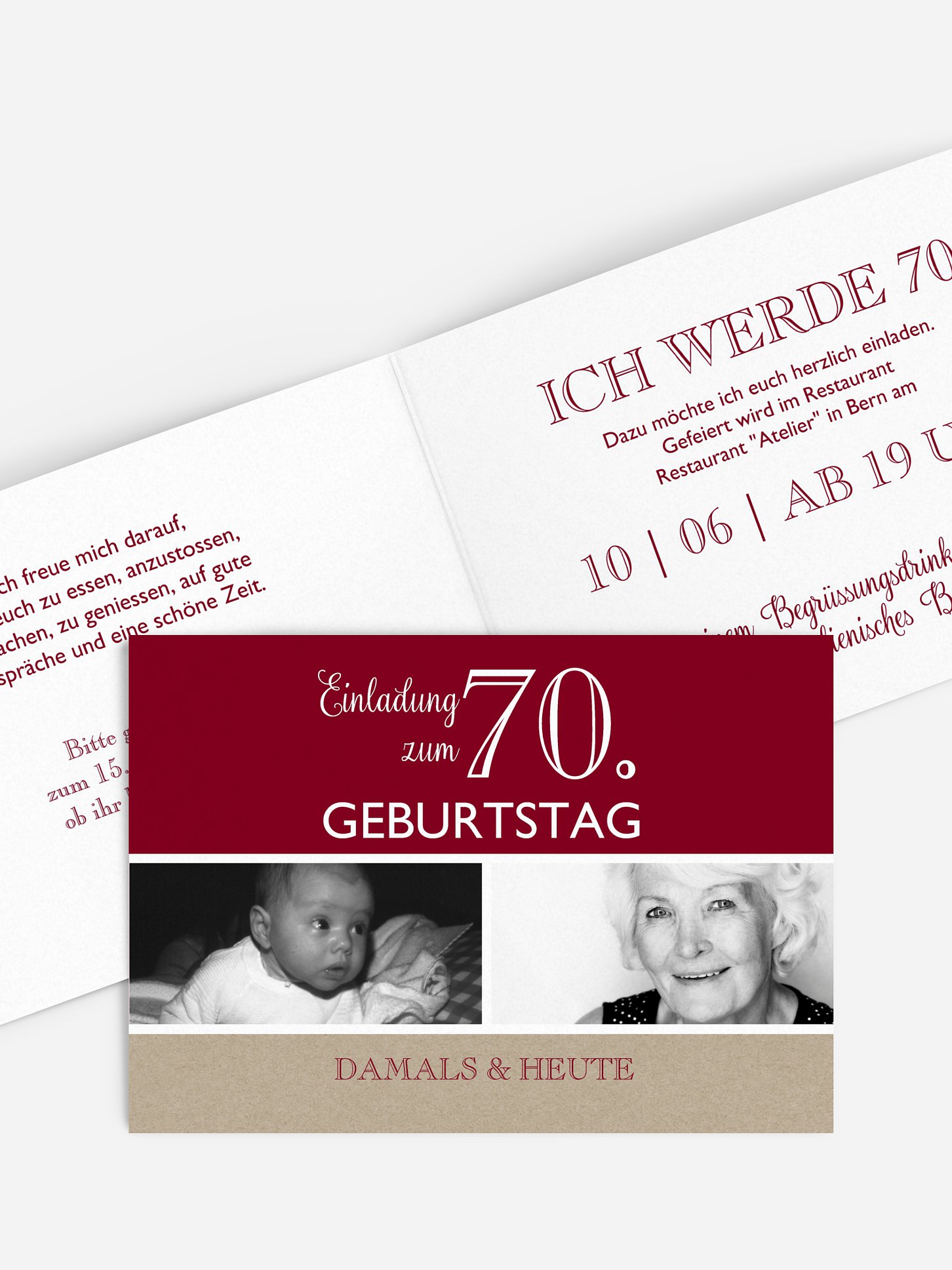 Einladung 70. Geburtstag Mixed Up