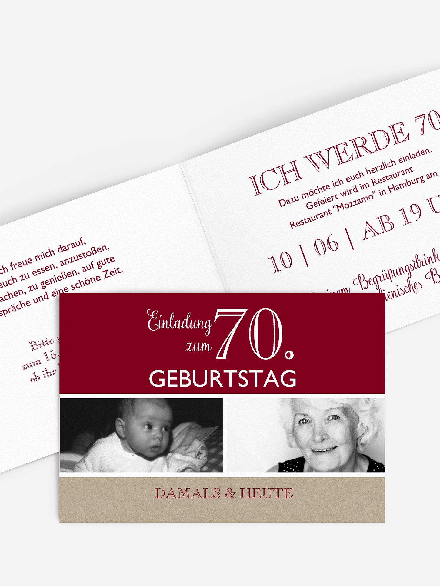 Einladung 70. Geburtstag Mixed Up