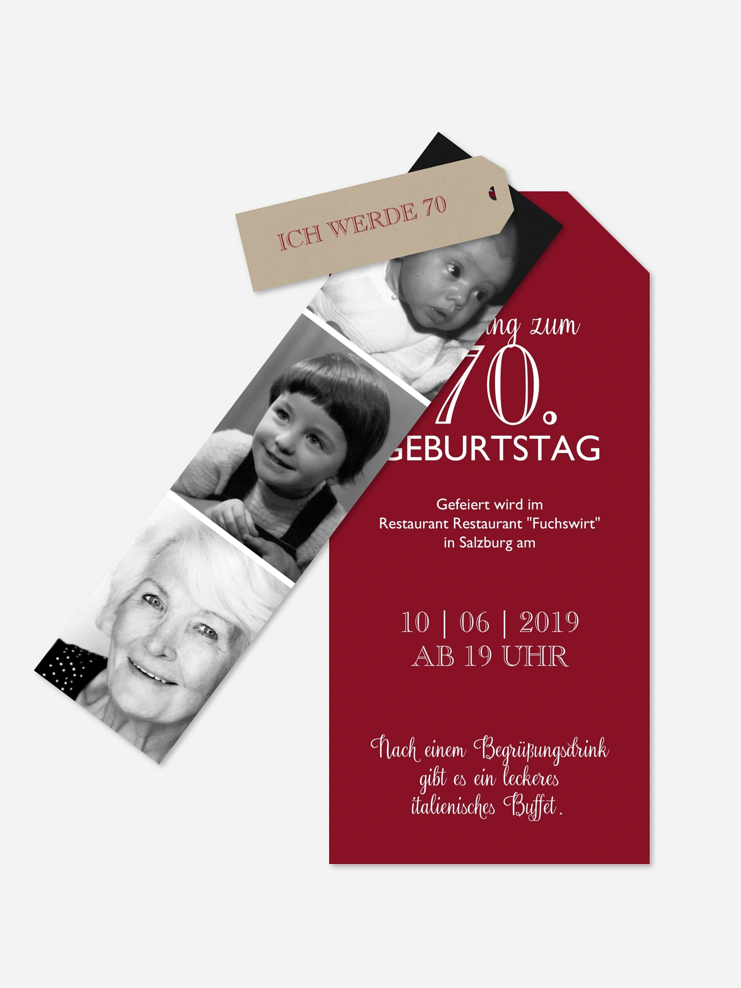 Einladung 70. Geburtstag Mixed Up
