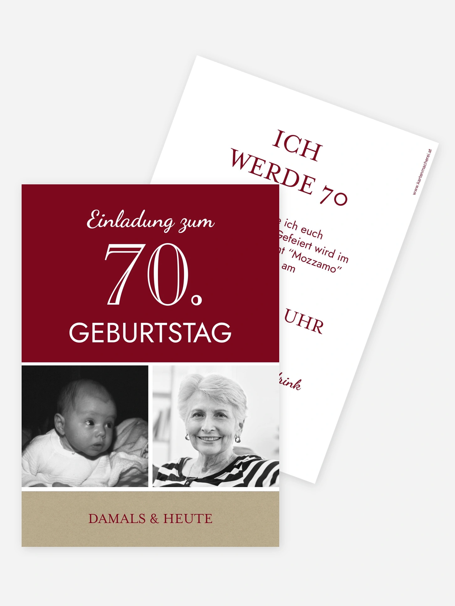 Einladung 70. Geburtstag Mixed Up