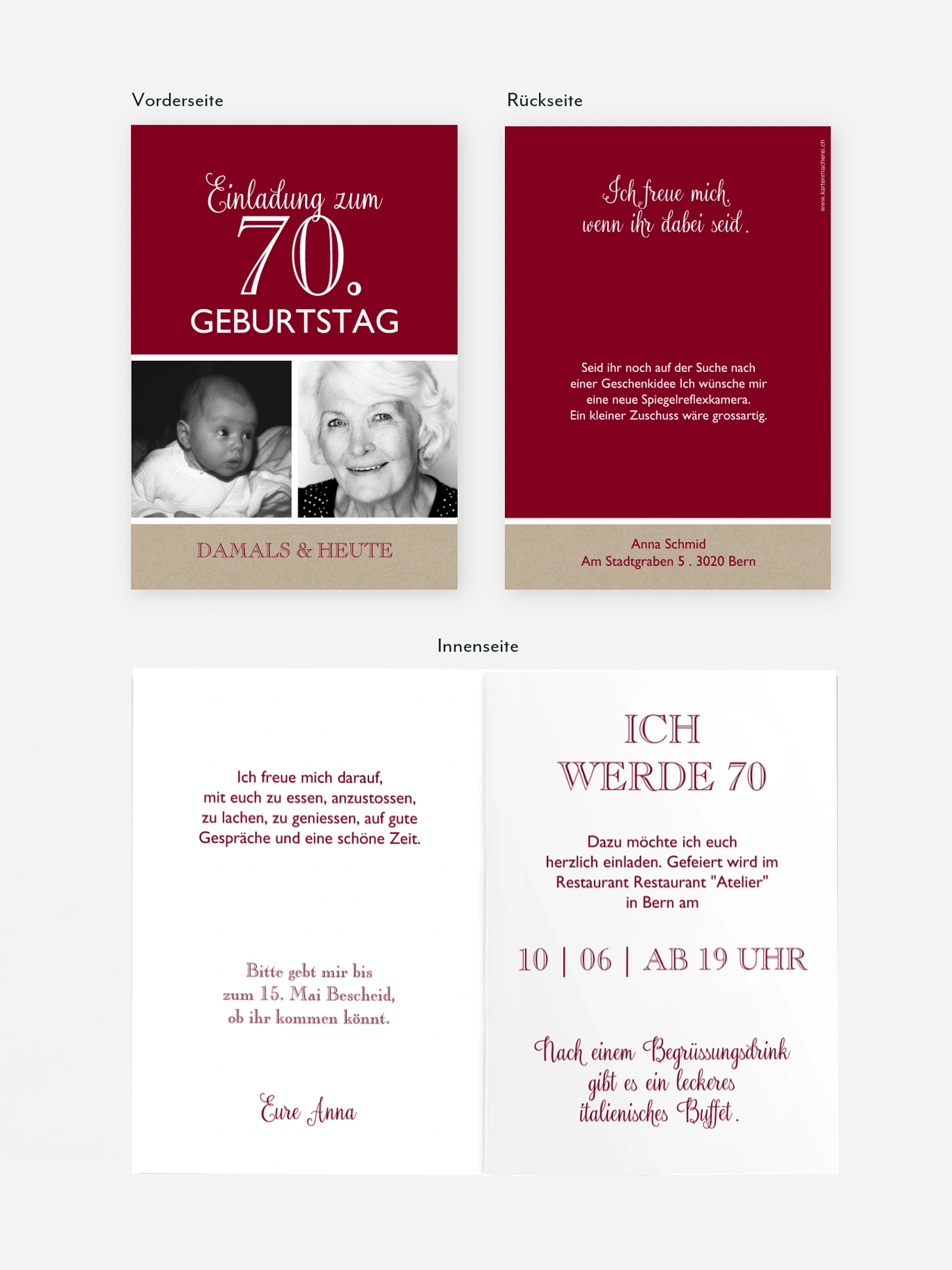 Einladung 70. Geburtstag Mixed Up