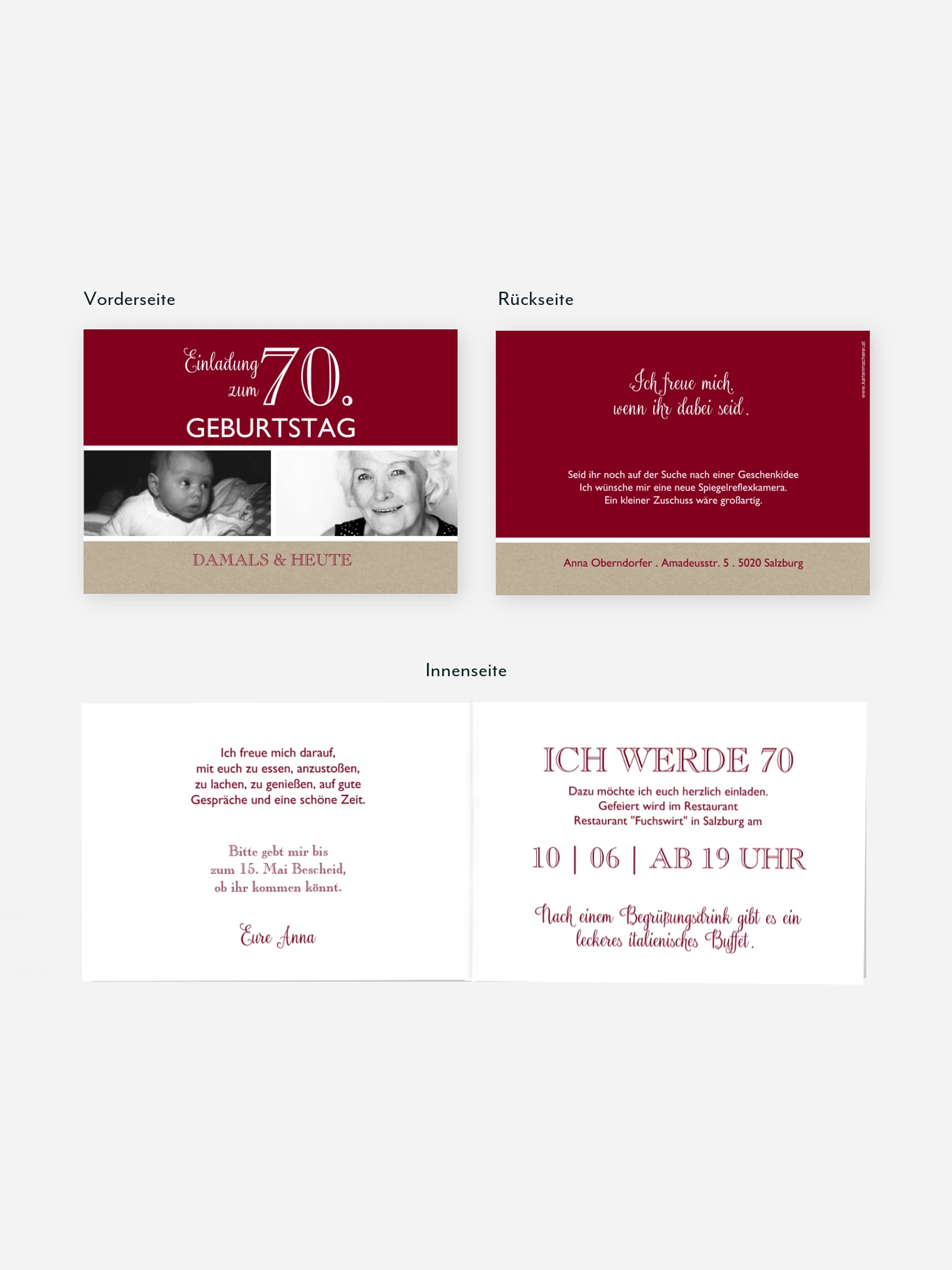 Einladung 70. Geburtstag Mixed Up