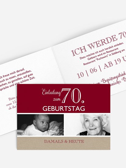 Einladung 70. Geburtstag Mixed Up