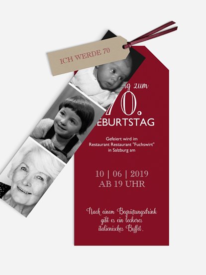 Einladung 70. Geburtstag Mixed Up