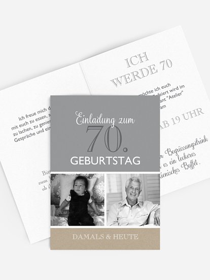 Einladung 70. Geburtstag Mixed Up
