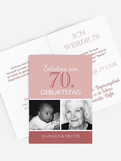 Einladung 70. Geburtstag Mixed Up