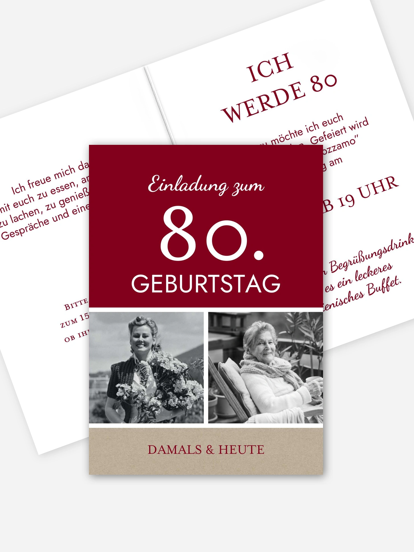 Einladung 80. Geburtstag Mixed Up