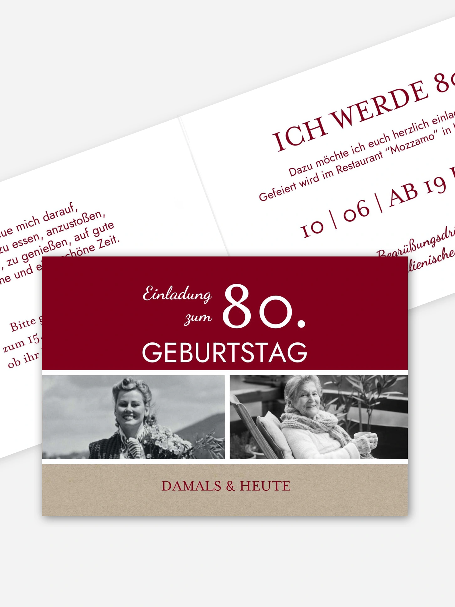 Einladung 80. Geburtstag Mixed Up
