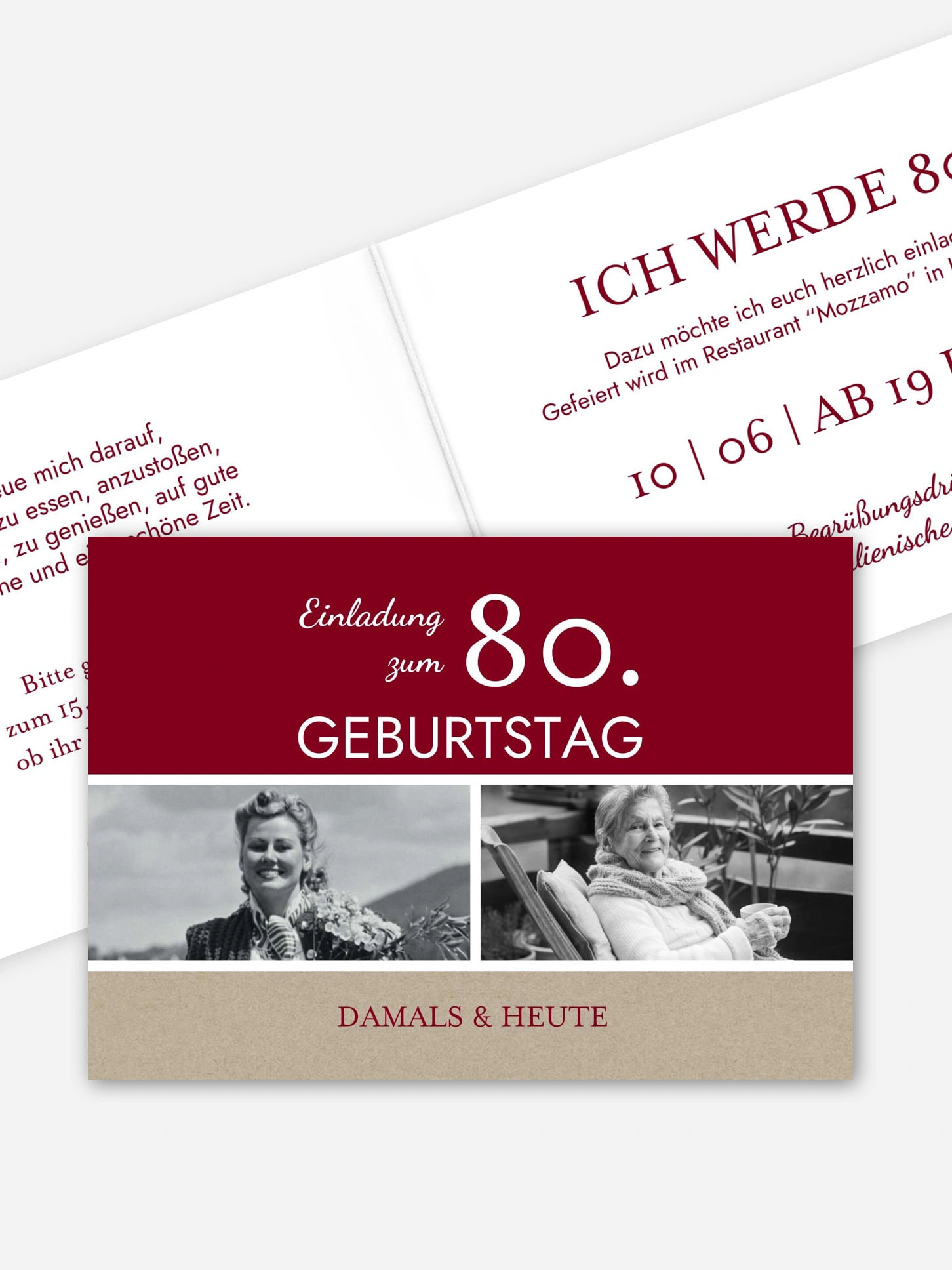 Einladung 80. Geburtstag Mixed Up