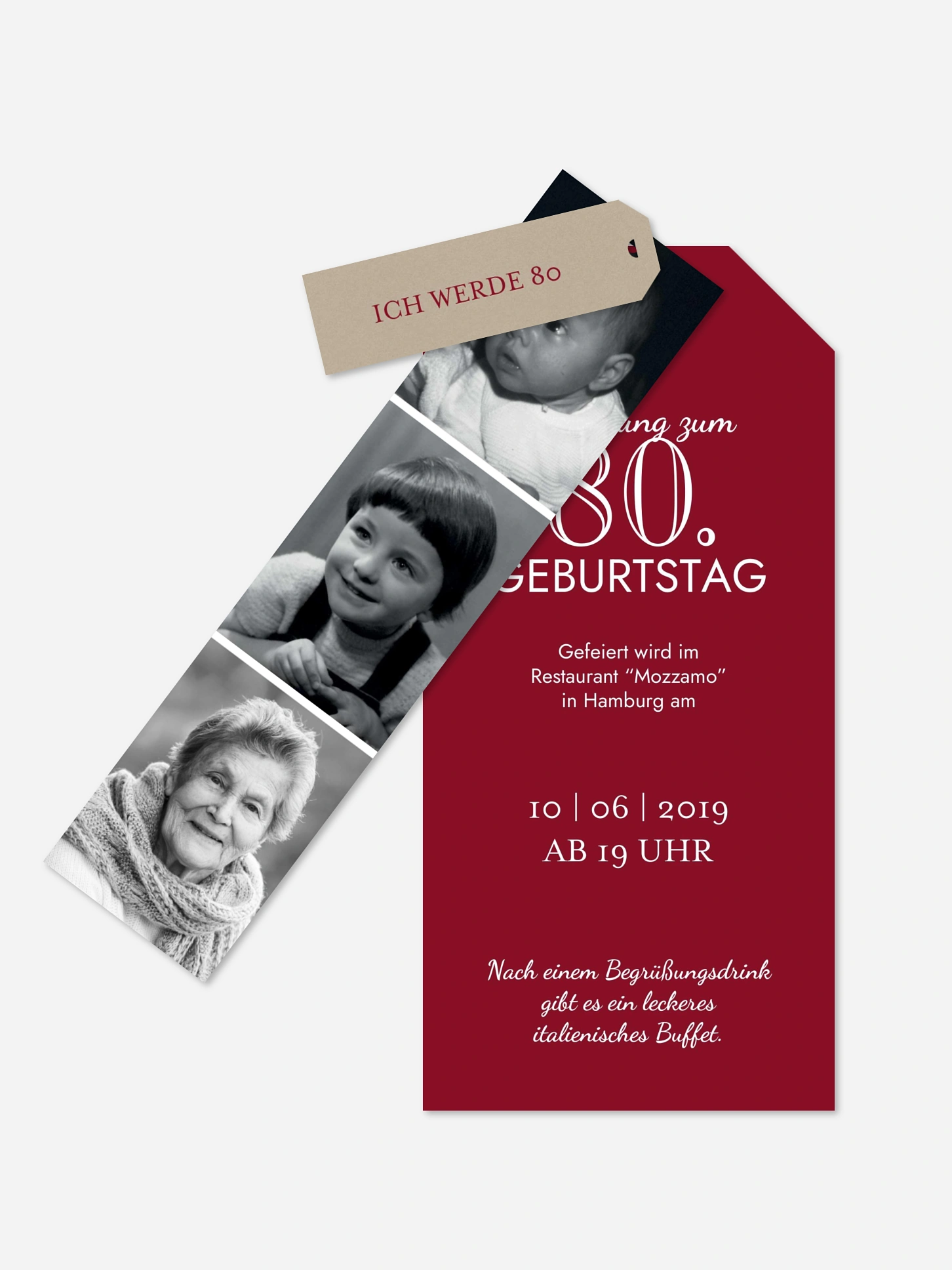 Einladung 80. Geburtstag Mixed Up