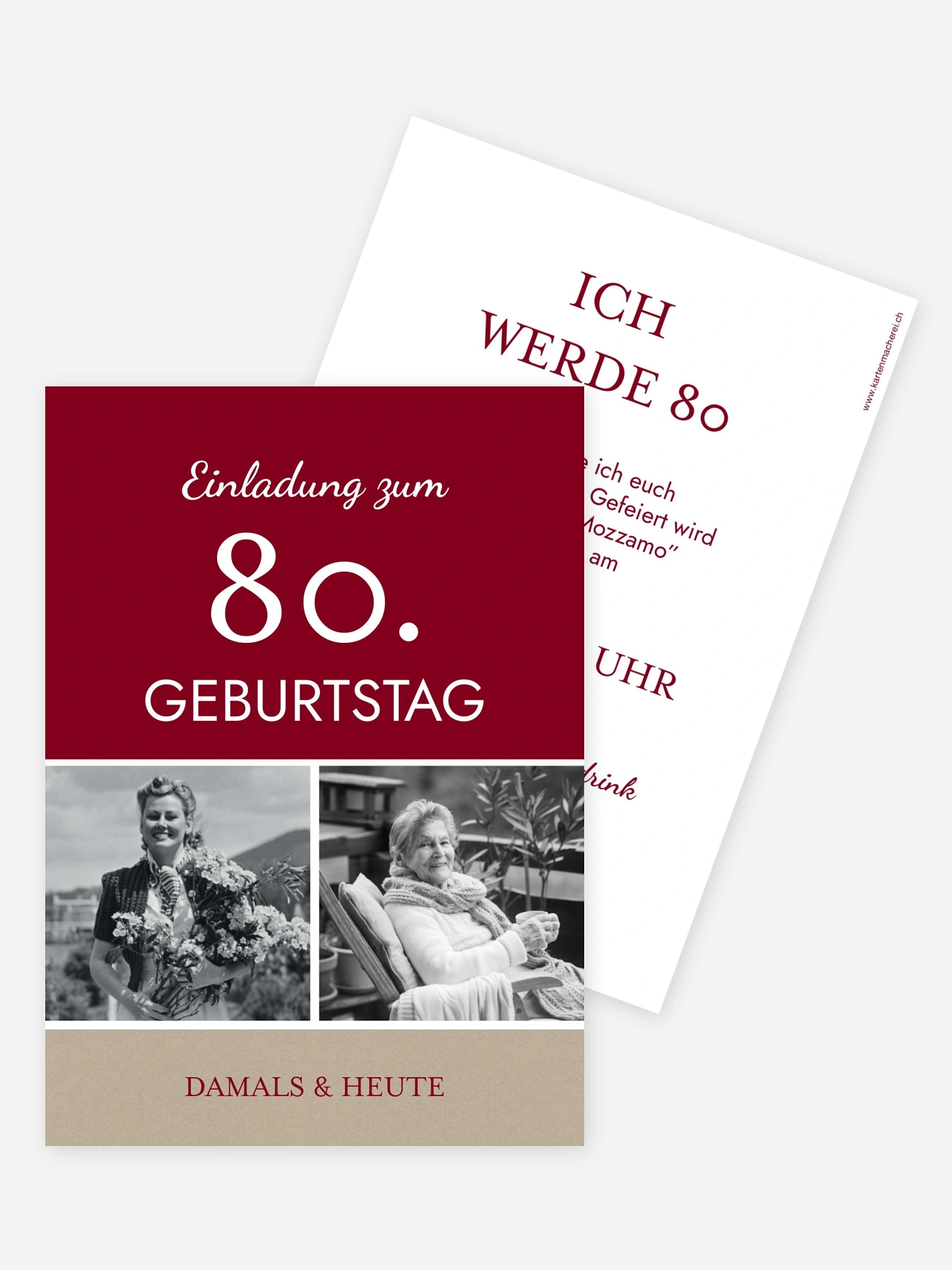 Einladung 80. Geburtstag Mixed Up