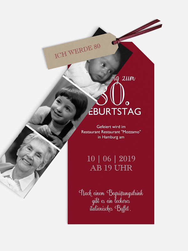 Einladung 80. Geburtstag Mixed Up