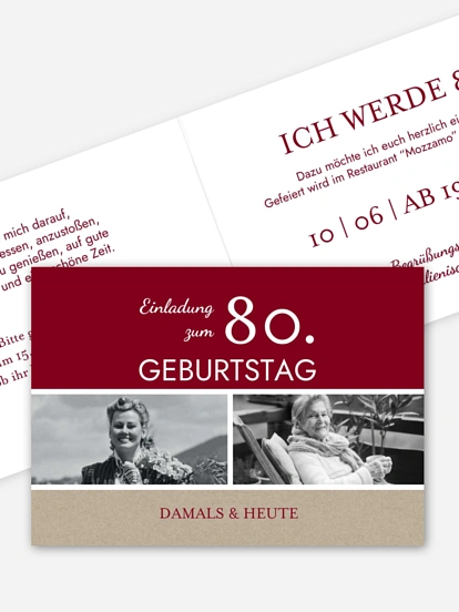 Einladung 80. Geburtstag Mixed Up