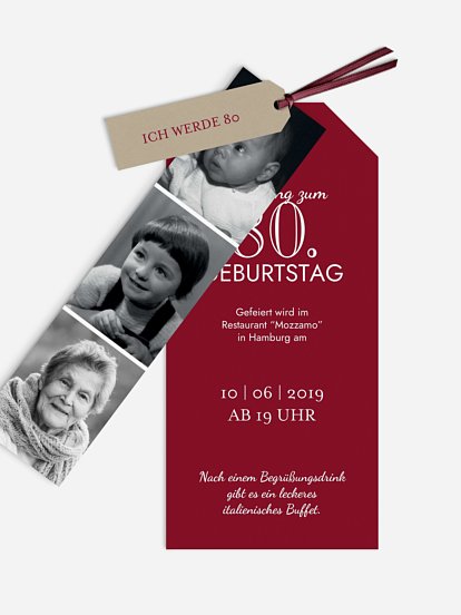 Einladung 80. Geburtstag Mixed Up