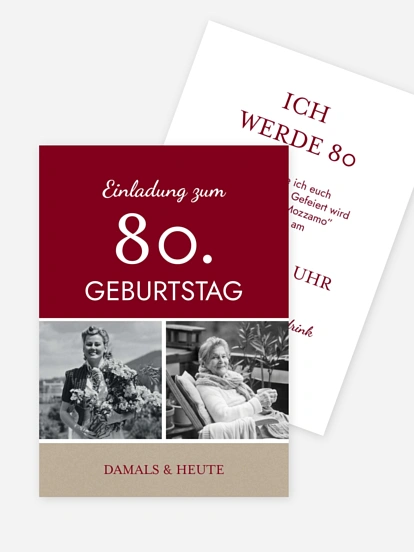 Einladung 80. Geburtstag Mixed Up