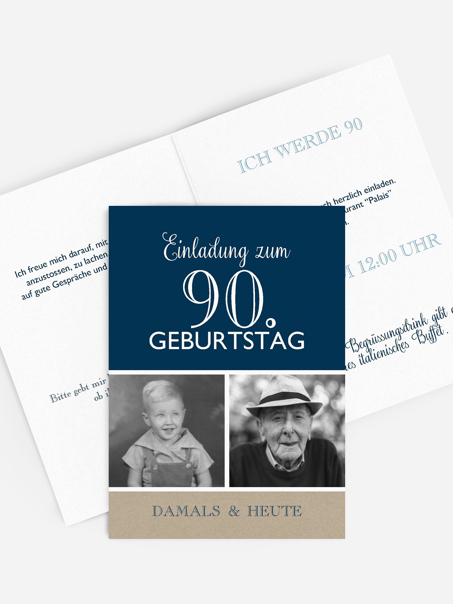 Einladung 90. Geburtstag Mixed Up