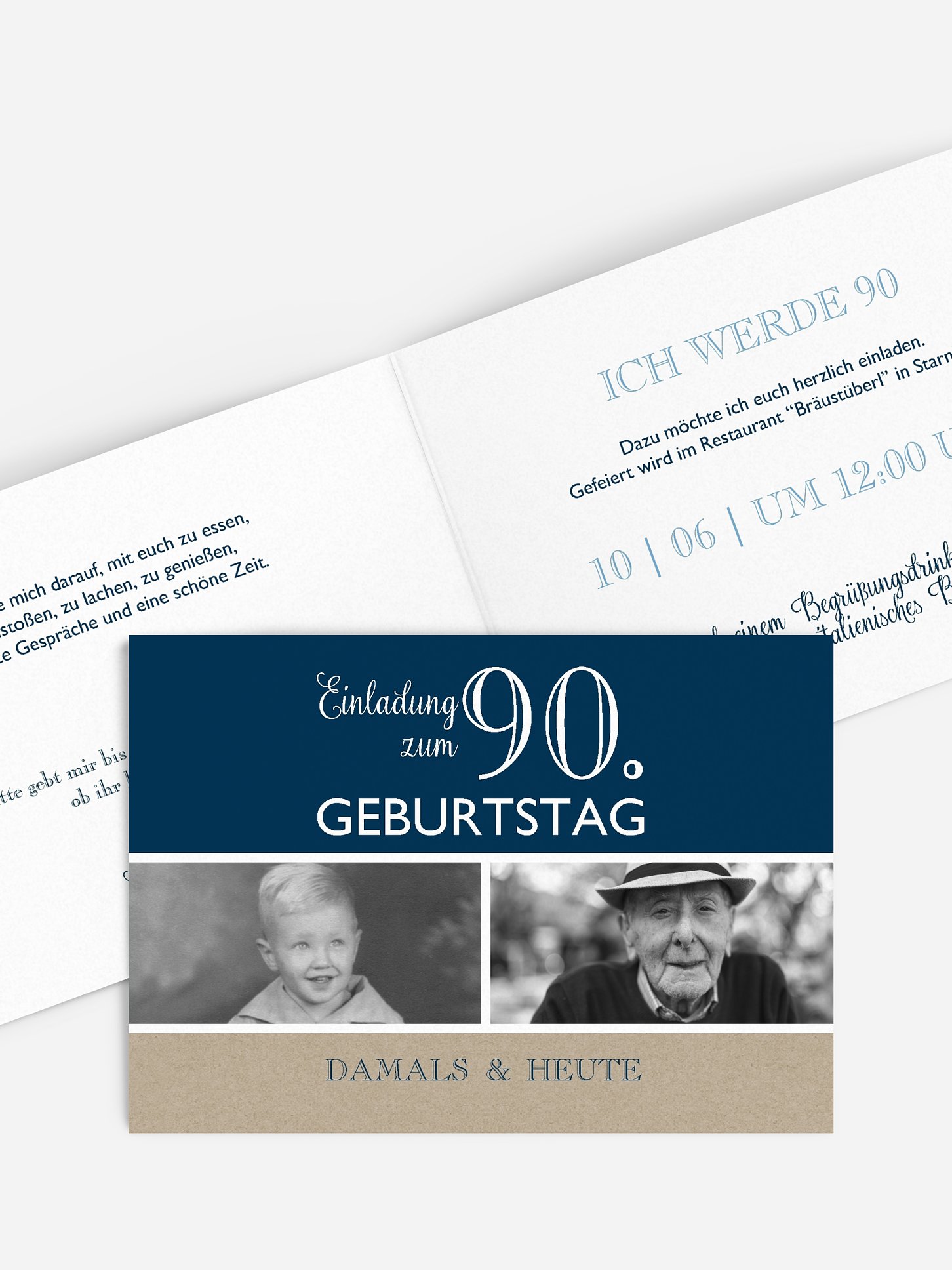 Einladung 90. Geburtstag Mixed Up