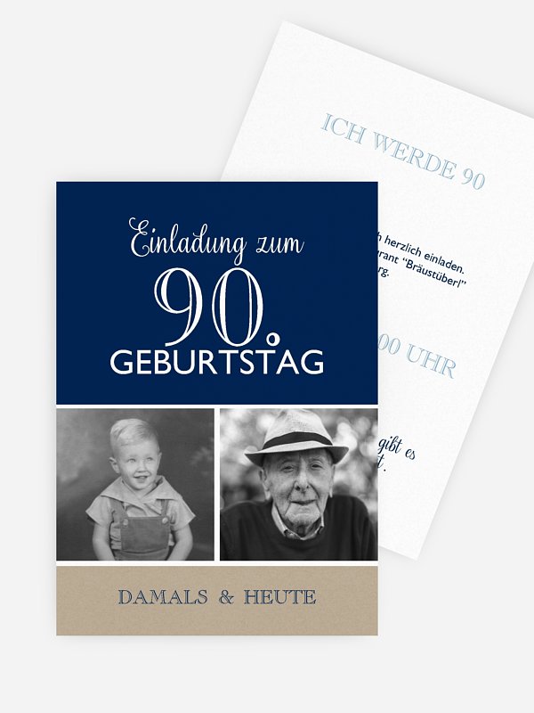 Einladung 90. Geburtstag Mixed Up