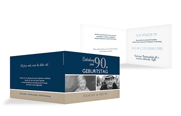 Einladung 90. Geburtstag Mixed Up