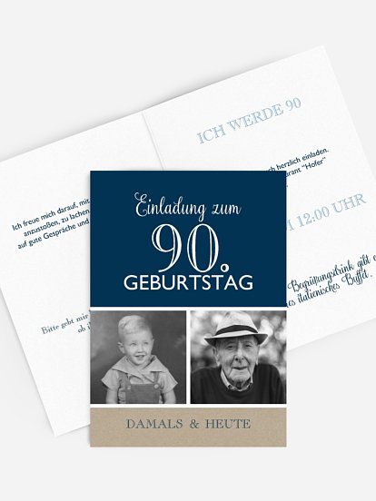 Einladung 90. Geburtstag Mixed Up