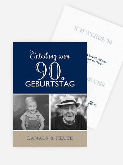 Einladung 90. Geburtstag Mixed Up