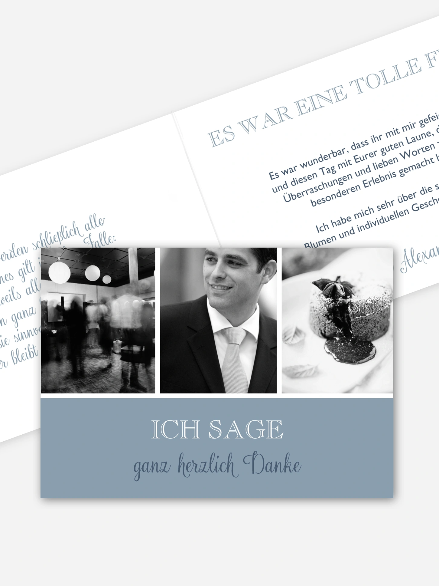 Dankeskarte Geburtstag Mixed Up