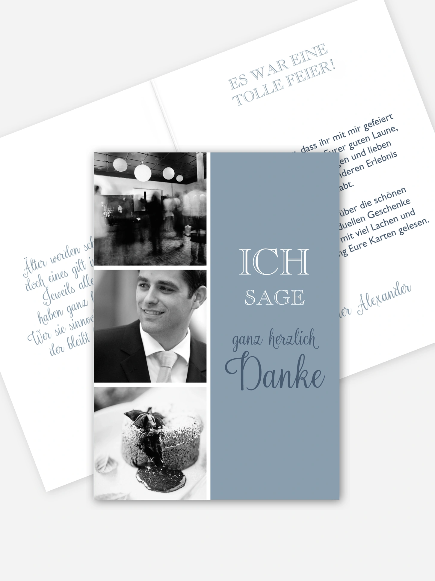 Dankeskarte Geburtstag Mixed Up
